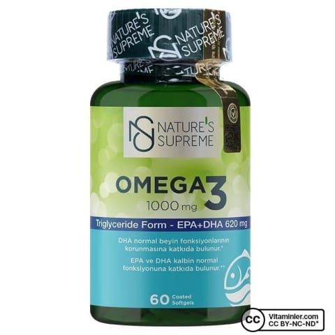 Nature's Supreme Omega 3 1000 mg 60 Kapsül