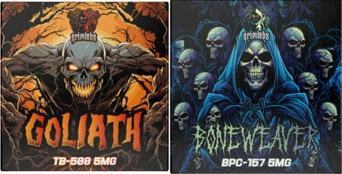 Grimlabs Boneweaver - BPC 157 + Goliath TB500 Thymosin Beta-4 10 MG + 2 vial آب باکتریواستاتیک