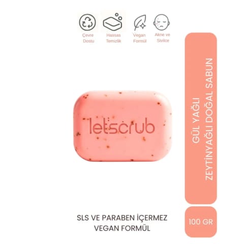 لت‌اسکراب صابون روغن گل با روغن زیتون ۱۰۰ گرمی