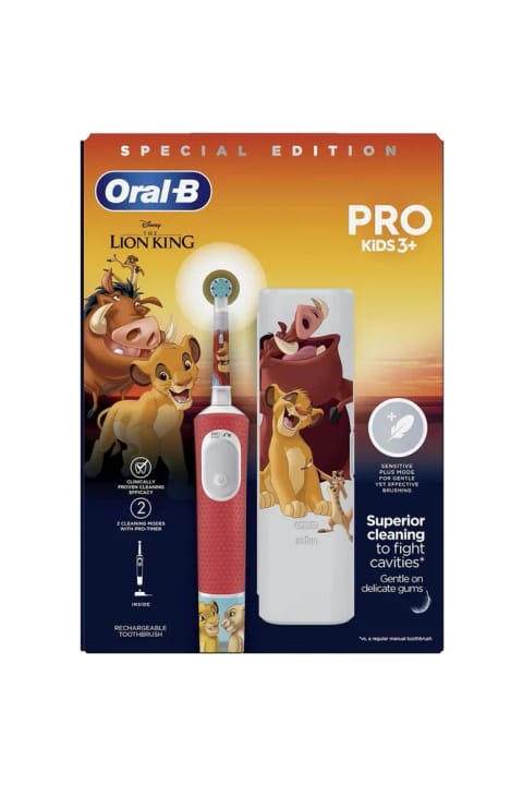 مسواک شارژی کودک Oral-B Vitality Pro شیر شاه + محفظه مسافرتی