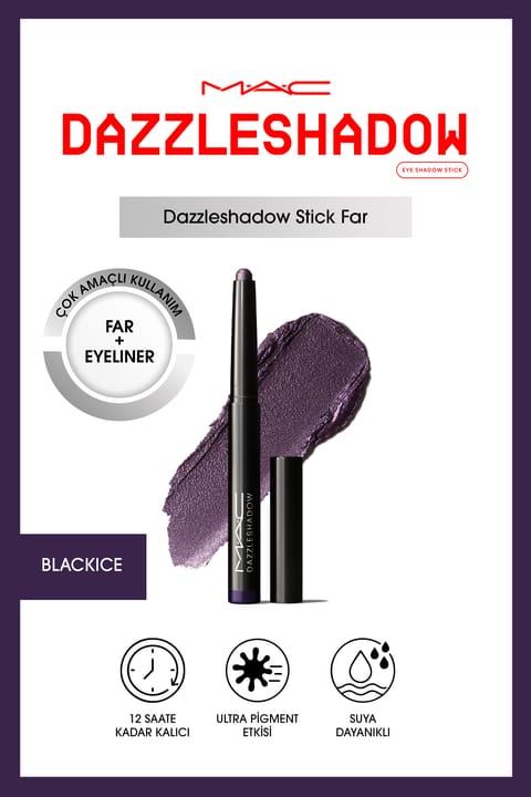 سایه چشمی استیکی Dazzleshadow M.A.C رنگ BLACK ICE