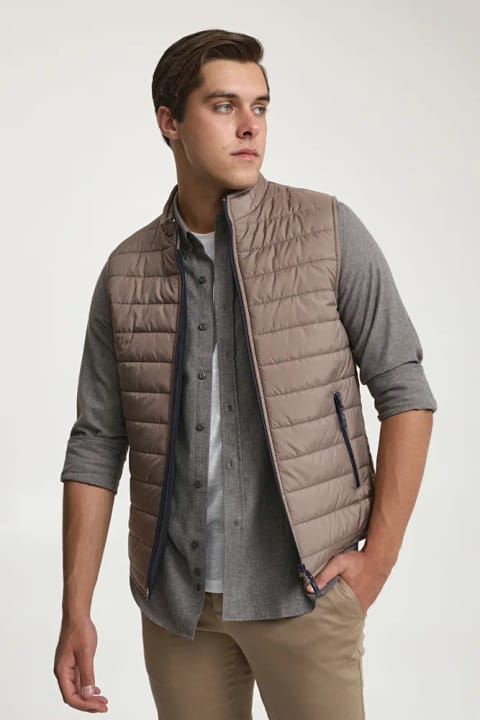 جلیقه کاپشن D'S Damat مدل Regular Fit رنگ Vizon