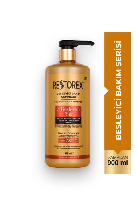 شامپو روغن مغذی Restorex 7 حجم 900 میلی‌لیتر