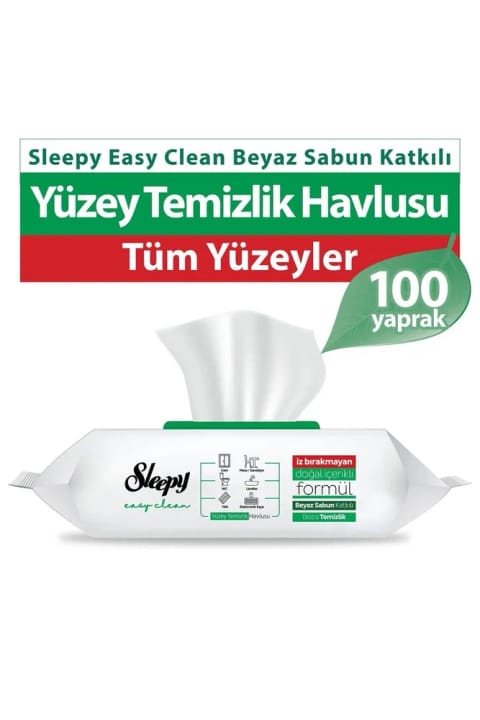 Sleepy Easy Clean دستمال تمیزکننده سطوح (معطر صابون سفید) ۱۰۰ عددی