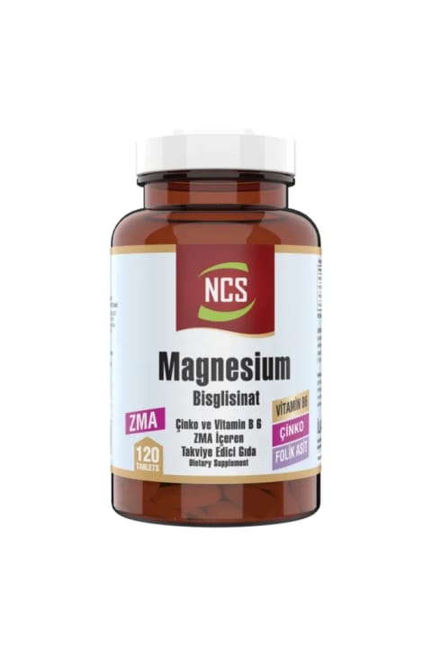 NCS ZMA 120 قرص منیزیم، روی، ویتامین B6 و فولیک اسید