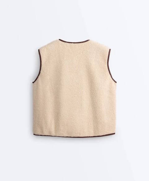 جلیقه دکمهدار faux-shearling