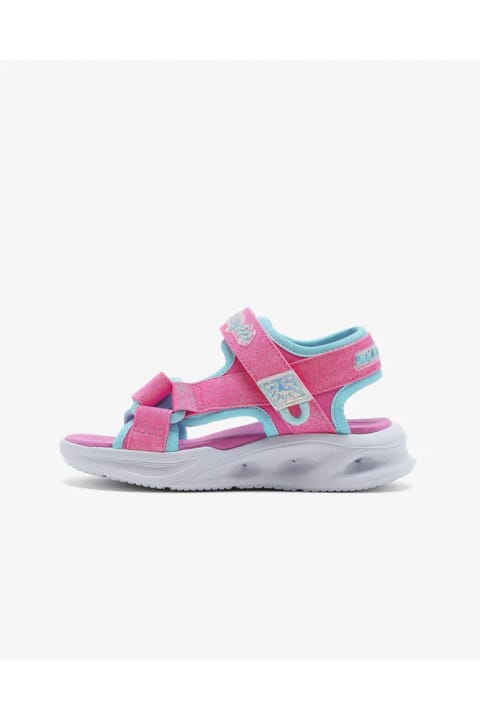 SKECHERS Sola Glow صندل دختر بچه بزرگ صورتی چراغ‌دار 303024L HPAQ