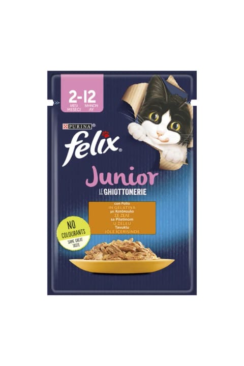 FELIX Kitten غذای گربه بچه با طعم مرغ ۸۵ گرم