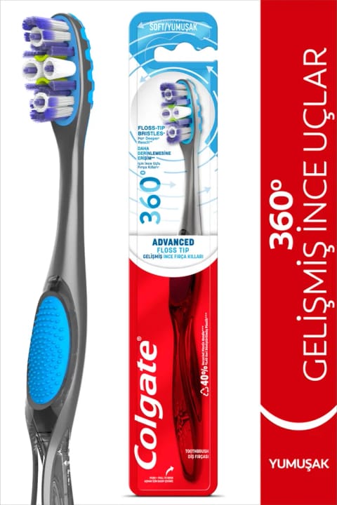 Colgate 360 پیشرفته محافظت 4 جهته مسواک نرم بهداشت دهان و دندان