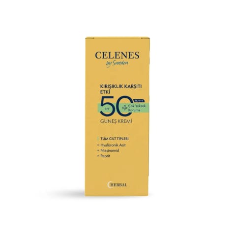 Celenes Herbal کرم ضد آفتاب ضد پیری SPF 50+ حجم ۵۰ میلیلیتر