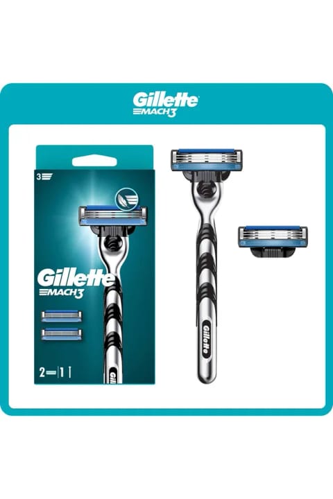 Gillette Mach 3 ماشین اصلاح + 2 تیغ یدکی