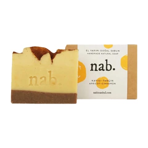 Nab. صابون طبیعی دست‌ساز زردآلو و دارچین ۱۰۰ گرم