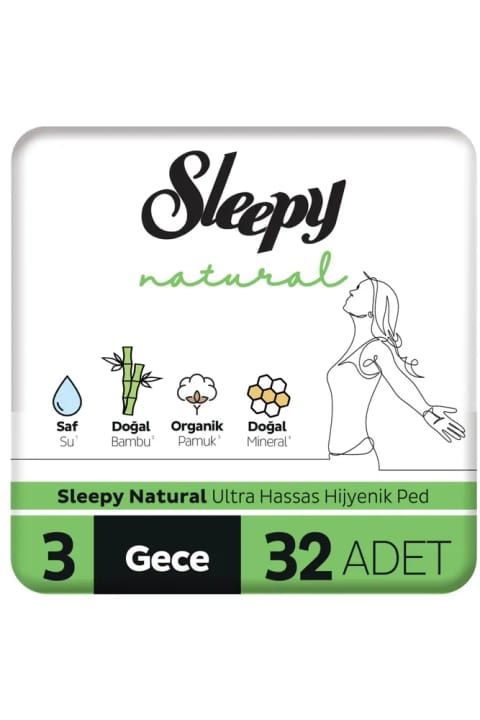 Sleepy Natural Ultra حساس نوار بهداشتی شبانه ۱۶ عددی