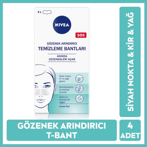 Nivea پاککننده نقاط سیاه و چسب بینی T-Band ترمیمکننده منافذ (1 جعبه)