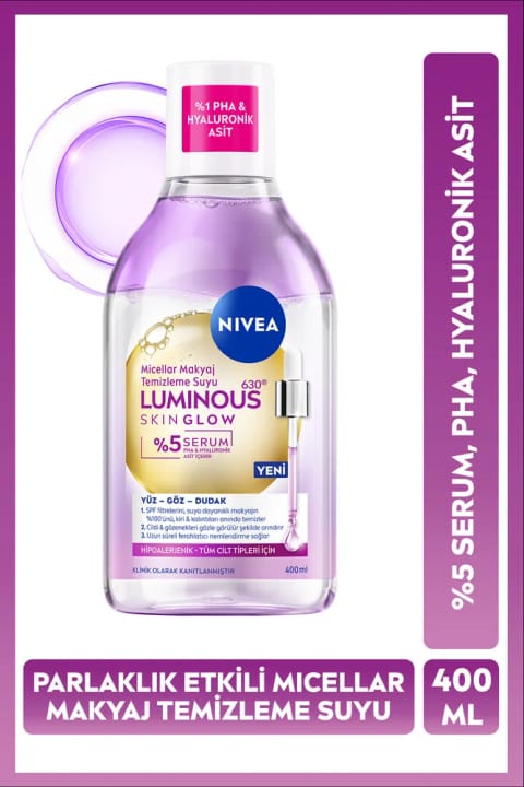 NIVEA Luminous630 میسلار واتر پاک‌کننده آرایش با اثر درخشندگی
