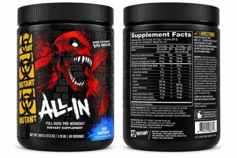 پیش‌تمرینی Mutant All-In Full-Dose 500 گرم - Blue Raspberry