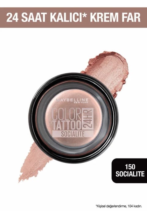 Maybelline New York کرم سایه چشم Color Tattoo 24HR - 150 Socialite