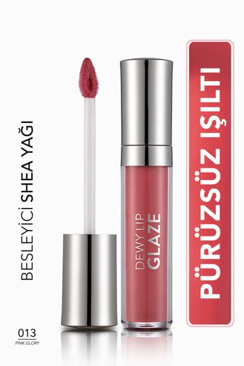 Flormar مرطوب‌کننده و براق‌کننده لب (صورتی) - Dewy Lip Glaze - 013 Pink Glory...