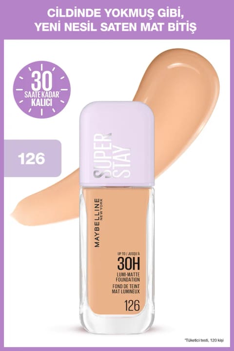 Maybelline New York Super Stay Lumi Matte فونداسیون - 126