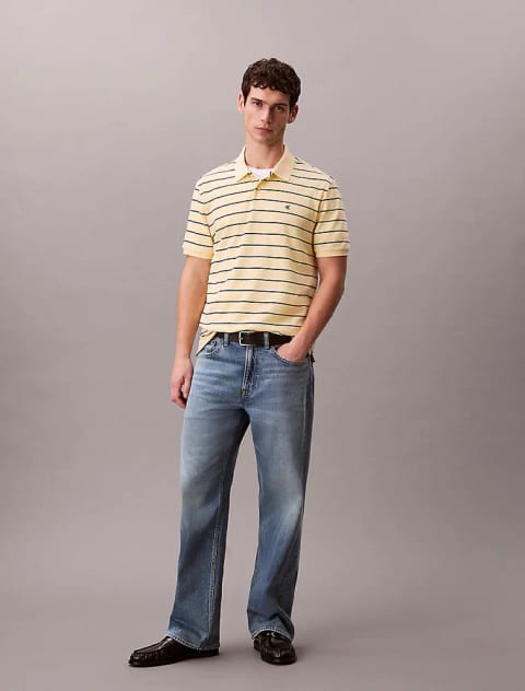 تیشرت پولو راهراه پیکه مردانه Calvin Klein