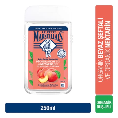 Le Petit Marseillais ژل دوش هلو 250 میلی‌لیتر