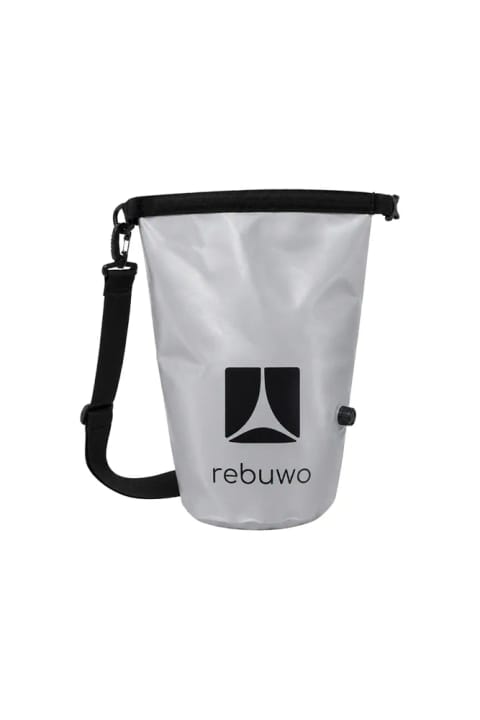 Rebuwo کیف ضدآب (طوسی) 10 لیتر – بست بالای جمع‌شونده و بند دوشی...