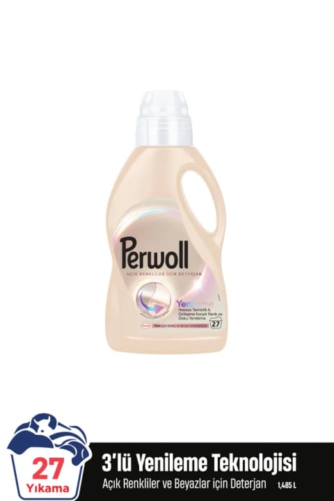 Perwoll مایع لباسشویی حساس برای لباس‌های رنگ روشن ۱۴۸۵ میلی‌لیتر (۲۷ شست‌وشو)