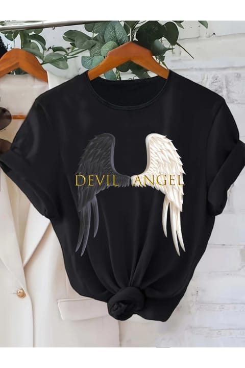 تی‌شرت طرح Devil Angel یونیسکس uyguntarz