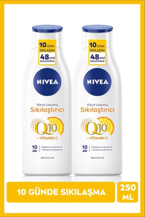 NIVEA لوسیون بدن سفت‌کننده و آبرسان ۴۸ ساعته با Vitamin C و Q10