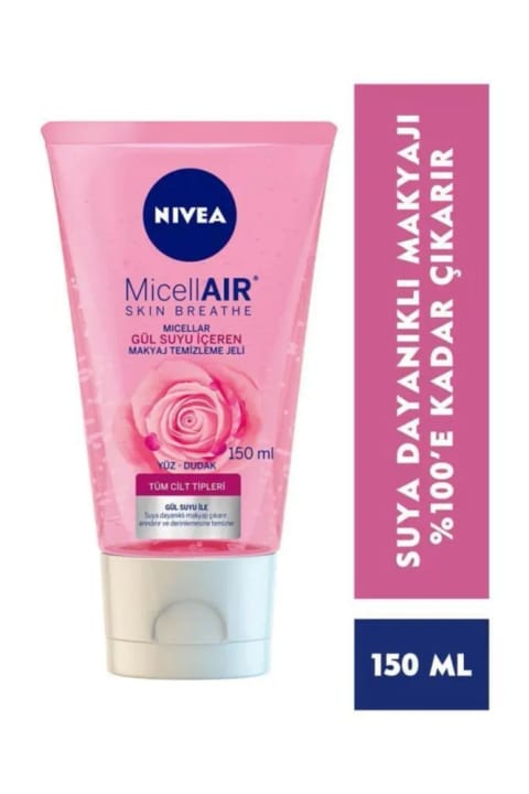 NIVEA ژل پاککننده آرایش میسلار حاوی آب گل سرخ ۱۵۰ میلیلیتر
