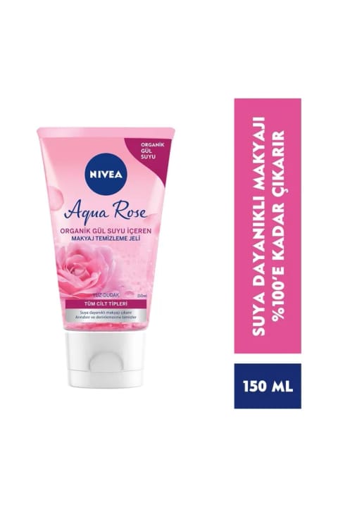 NIVEA Micellair پاک‌کننده آرایش ژلی با عصاره گل رز ارگانیک ۱۵۰ میلی‌لیتر