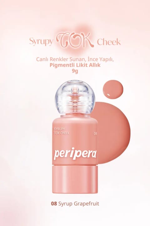 رژگونه مایع PERIPERA با بافت سبک و ادغام شونده با پوست