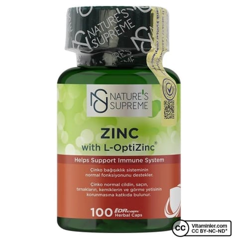 Nature's Supreme Zinc 15mg 100 کپسول
