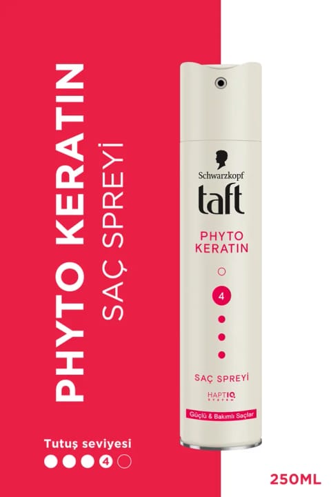 Taft Phyto Keratin Hair Spray No:4 250ml - محافظت قوی