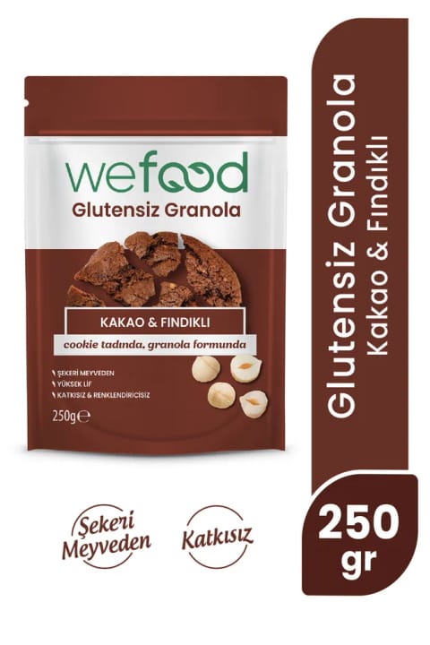 Wefood گرانولای بدون گلوتن کاکائو و فندق ۲۵۰ گرم