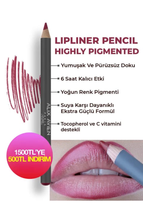 Alix Avien خط لب ماندگار و مرطوبکننده بدون پخش شدن — 17 Ruby Red