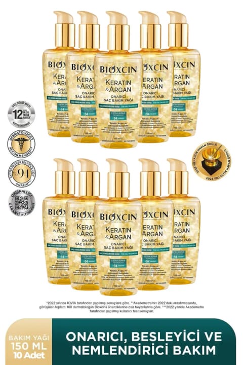 Bioxcin کراتین و آرگان روغن ترمیمکننده مو ۱۵۰ میلیلیتر