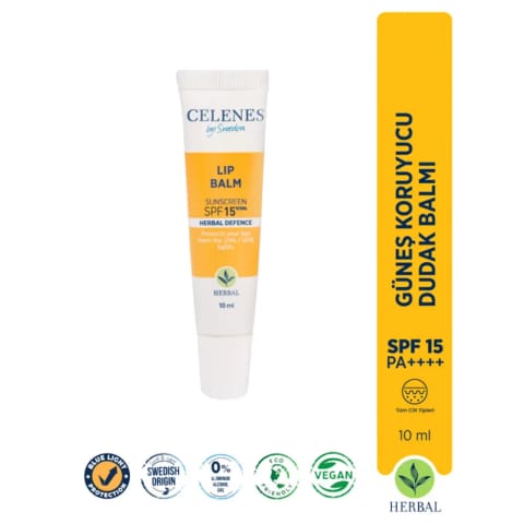 Celenes Herbal Defence بالم لب با SPF 15 - 10 میلیلیتر