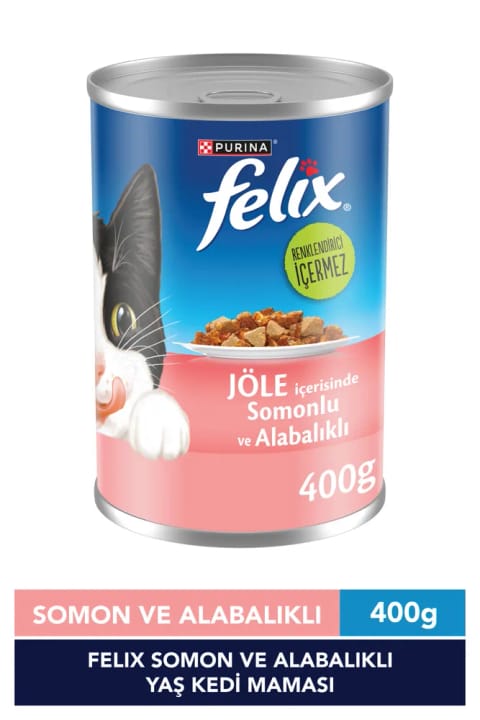 FELIX کنسرو غذای مرطوب گربه با ماهی سالمون و قزلآلا 400 گرم