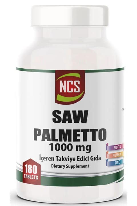NCS Saw Palmetto 1000mg Pumpkin Biotin Zinc Complex 180 عدد قرص