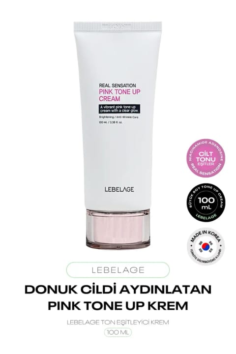 LEBELAGE کرم مرطوب‌کننده یکدست‌کننده تن رنگ صورتی Pink Tone Up Cream 100ml