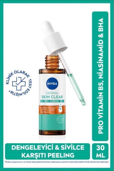 NIVEA درما اسکین کلیر سرم متعادل‌کننده و ضد جوش ۳۰ میلی‌لیتر، حاوی Niasinamid