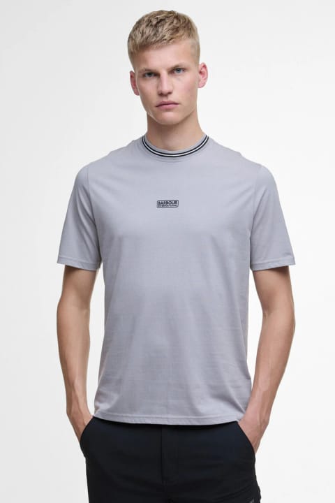 تی‌شرت Barbour B.Intl Logo Tipped GY51 Pale Slate