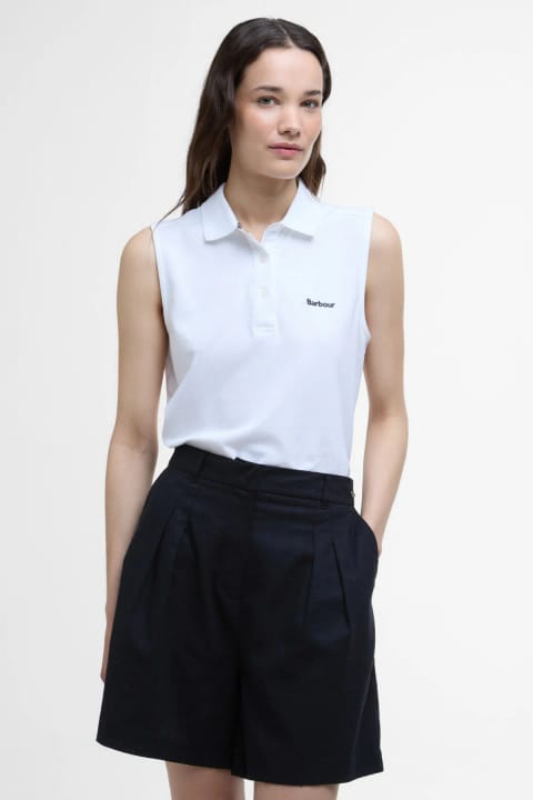 پولو یقه Barbour مدل Bowford رنگ WH11 سفید