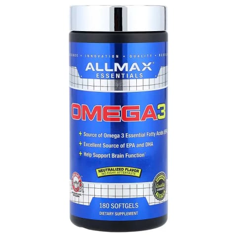 ALLMAX Essentials امگا-۳ EPA DHA ۱۸۰ سافت‌جل