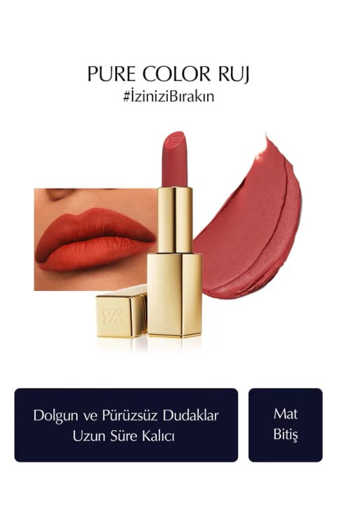رژ لب مات Estee Lauder مدل Pure Color Matte Lipstick حجم 3.5gr رنگ 666