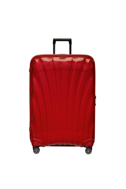 چرخدار Samsonite C-Lite Spinner قرمز - چمدان فوقبزرگ ۴ چرخ ۸۱ سانتیمتری