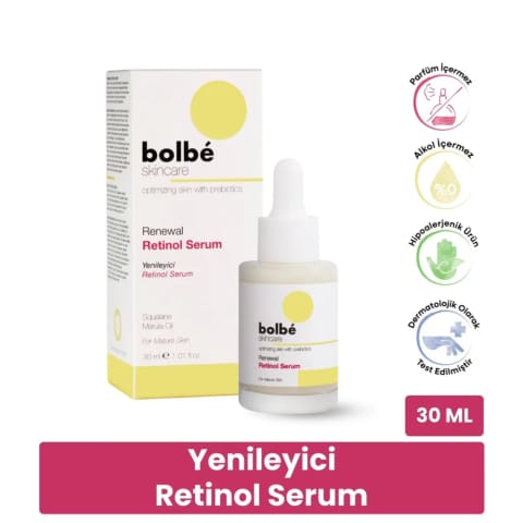 Bolbe سرم شبانه رتینول ضد چروک، سفتکننده و بازسازیکننده ۳۰ میلیلیتر (ویتامین A)