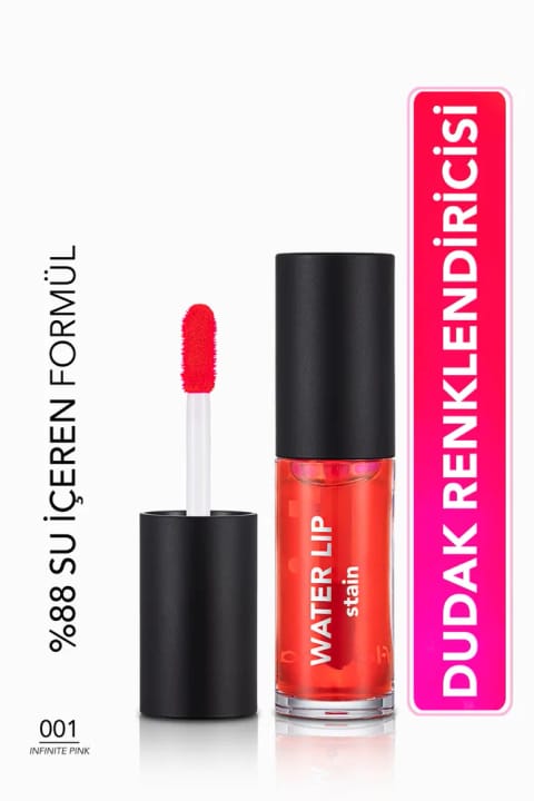 Flormar ماندگار مات تینت لب (صورتی) - Water Lip Stain - 001 Infinite Pink
