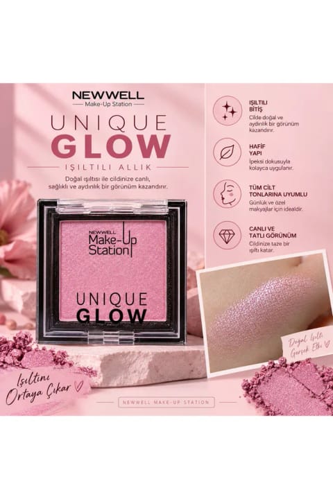 هایلایتر براقی New Well NEWWELL Make-Up Station Unique Glow